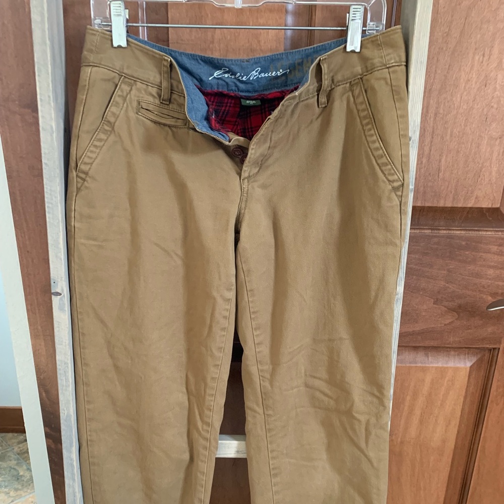 Eddie Bauer Legend Wash Flannel Lined Khakis